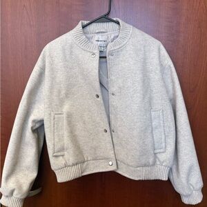 Gray Bomber Jacket